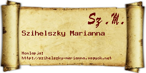 Szihelszky Marianna névjegykártya