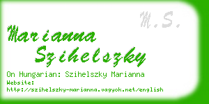 marianna szihelszky business card